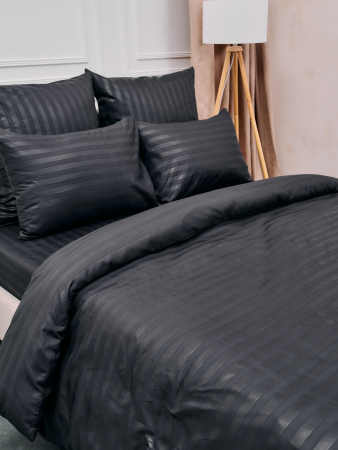 Пододеяльник микрофибра страйп / Серый