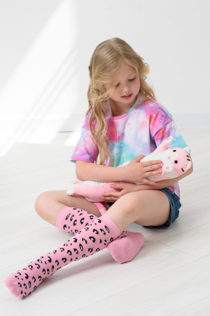 Детские гольфы Пантера (набор 2 пары) / розовый