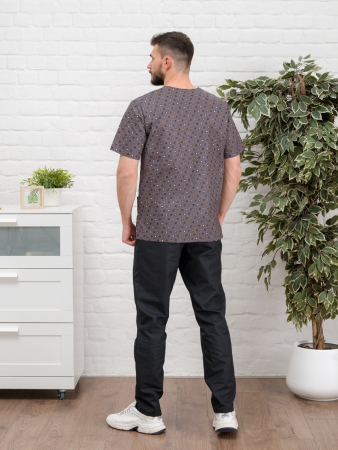 Рубашка медицинская мужская М-286-10589 Поплин