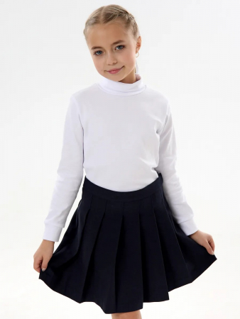 Детская водолазка из рибаны / Белый