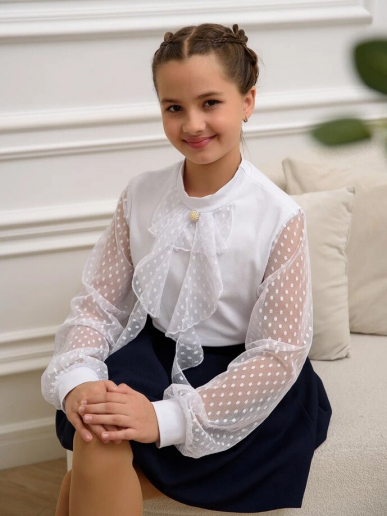 Детская блузка "Олимпия" длинный рукав