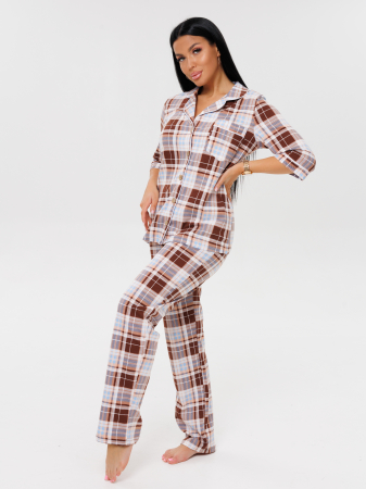 Женский костюм К-132(К) / Коричневый (клетка)