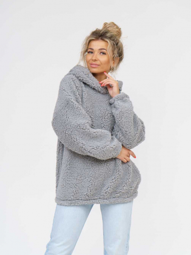 Женская толстовка мод.1770/4 (оверсайз) / Светло-серый