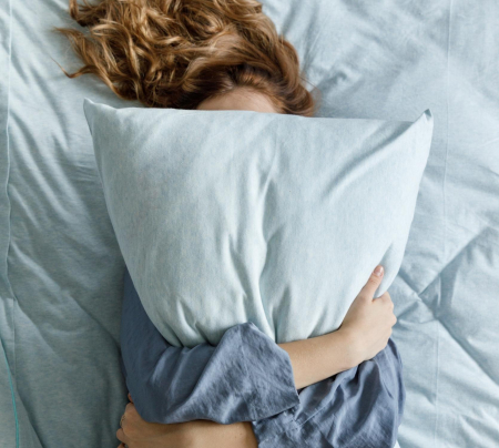 Постельное белье трикотаж / Васильковый