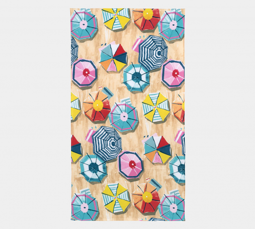 Полотенце банное вафельное Зонтики 1