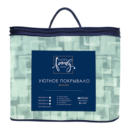 Покрывало  Happy Family велсофт Тартан