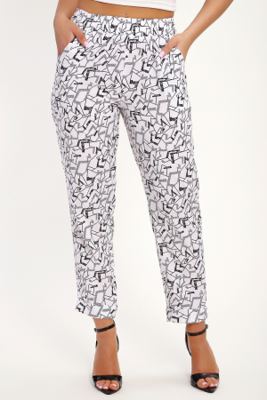 Женские брюки 32831 / черно-белый