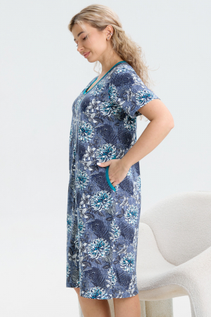 Женский халат 37002 / синий