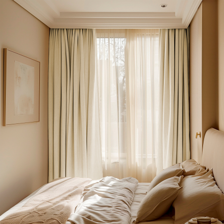 Комплект штор "Волшебная Ночь" Канвас /  Шампань