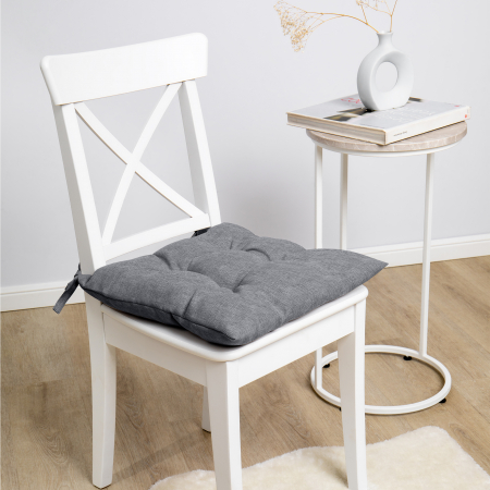 Подушка для стула "Волшебная Ночь" с тафтингом 40/40 Базальт