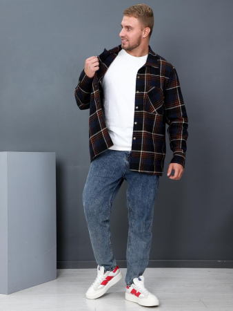 Рубашка мужская Никос / коричневый