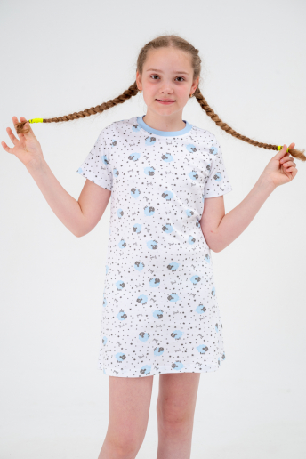 Ночная сорочка детская Ласка / овечки голубой