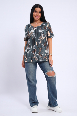 Женская футболка 35888 / темно-зеленый