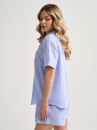 Женская пижама "Ривьера" (шорты) 2461-Мус / Голубой