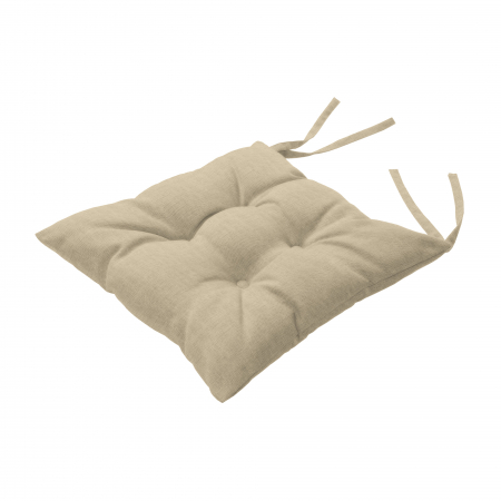 Подушка для стула "Самойловский текстиль" с тафтингом 40/40 Текстура бежевая