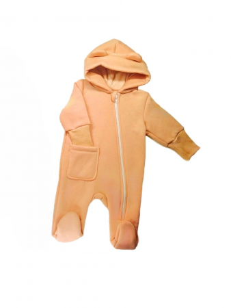 Детский комбинезон с ушками футер КМБ_бзУ_ФП