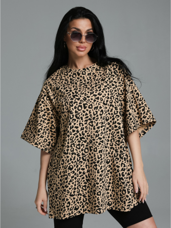 Женская футболка Ирбис / Бежевый