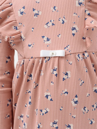 Детское платье "Бетти" длинный рукав / Персиковый
