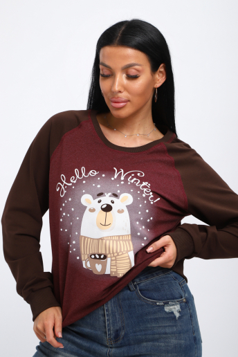 Женский лонгслив Гамми / Шоколад