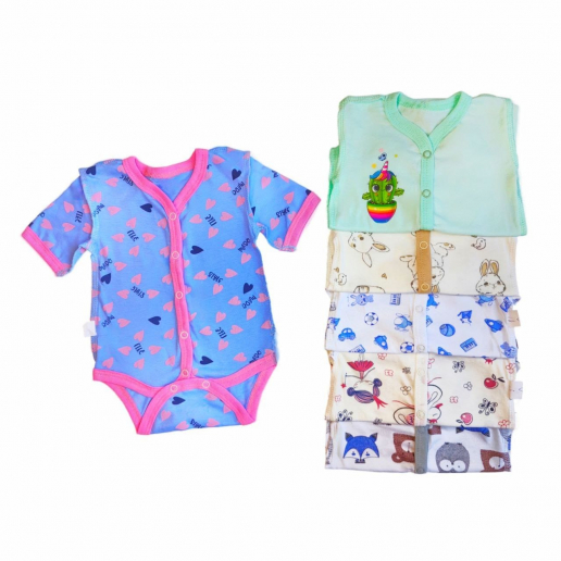 Детское боди кулирка с центральной застежкой Б-103-КП