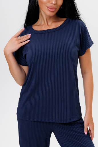 Женский костюм с брюками 2217/2 / Темно-синий