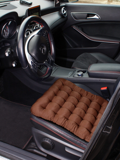 Подушка в автомобиль с гречневой лузгой арт. APG25 / Коричневый