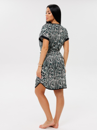 Женский халат Х-140(К) / Зеленый (узор)