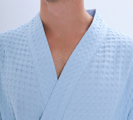 Халат вафельный Relax / нежно-голубой