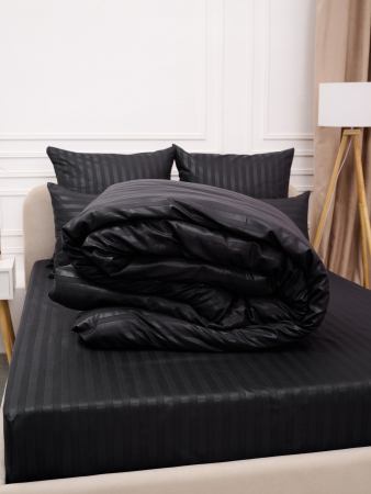 Постельное белье микрофибра-страйп / Графит