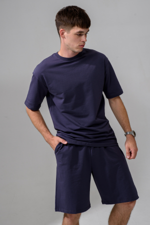 Мужской костюм с шортами 14486 / графит