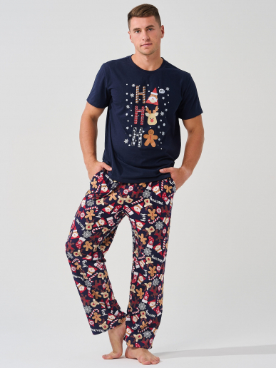Мужская пижама "Пряник" 1820-К / Чернильный
