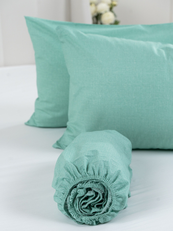 Постельное белье поплин Иваново (без пододеяльника) / Мята