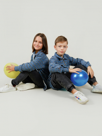 Рубашка детская РилТок - man / индиго