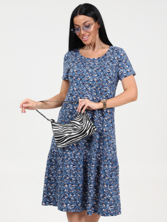 Женское платье М-996 / Цветок синий