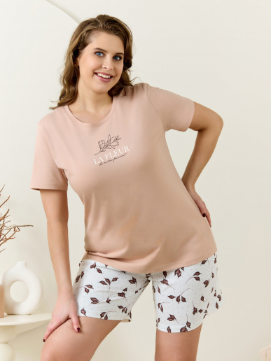 Женская пижама Рельеф-3 П-507 / бежевый