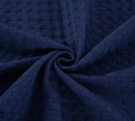 Халат вафельный Relax / темно-синий