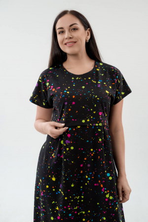 Платье женское из кулирки Миранда / Акварель макси