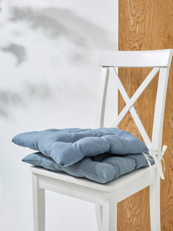 Кухонная подушка на стул (габардин) арт.GB40 / Светло-серый