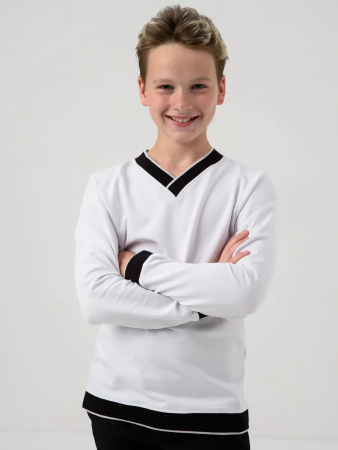 Детская толстовка "Гимназист" / Белый, черный