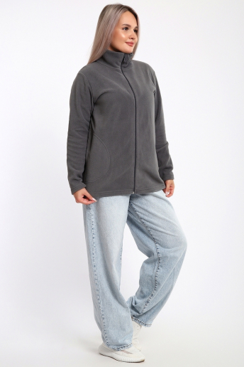 Женская толстовка на молнии 734 / Серый