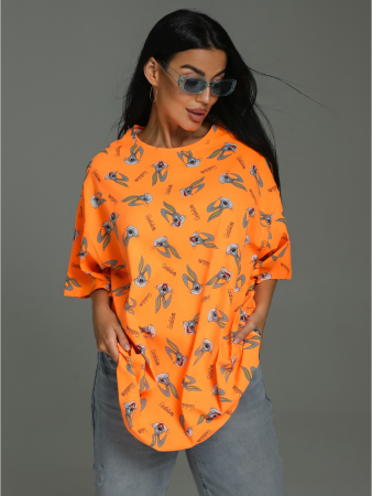 Женская футболка Ирбис / Оранжевый