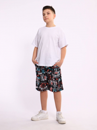 Детские шорты "Федор" / Черный граффити