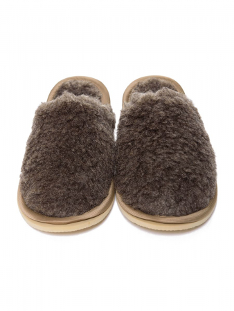 Тапки меховые / коричневые