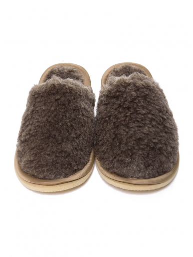 Тапки меховые / коричневые