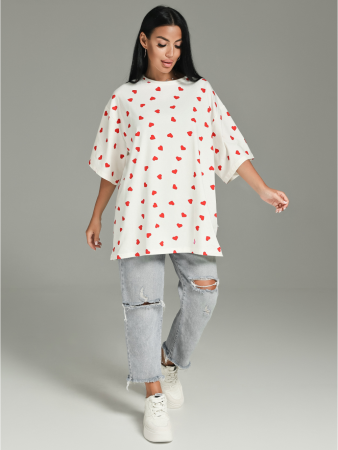 Женская футболка Ирбис / Сердца