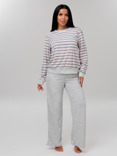 Женский костюм К- 219(М) / Серый (полосы)