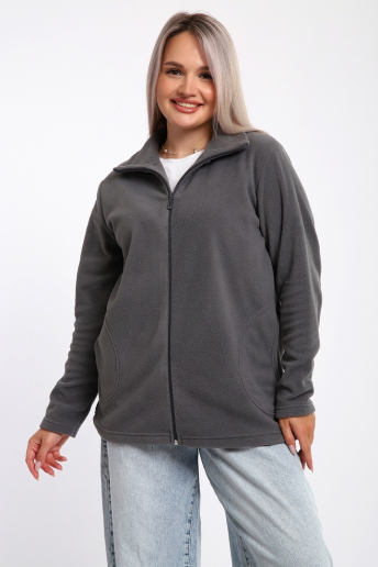 Женская толстовка на молнии 734 / Серый