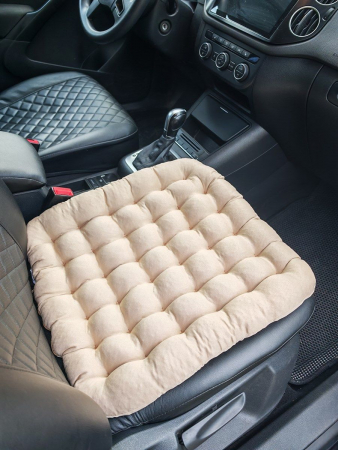 Подушка автомобильная на сиденье "АВТО-БИО" 50x45 / бежевая