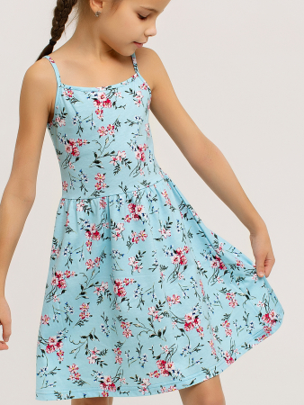 Детский сарафан "Кокетка" арт. дк169г / Голубой