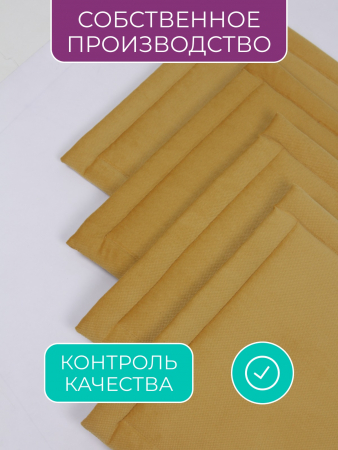 Комплект квадратных подушек на стул с завязками (4 шт.) арт. PKK / Желтый